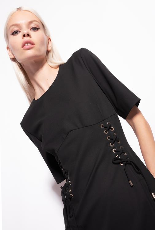 trumpos suknelės | DH06P157 suvarstoma korsetinė suknelė Pinko limuzinas juodas