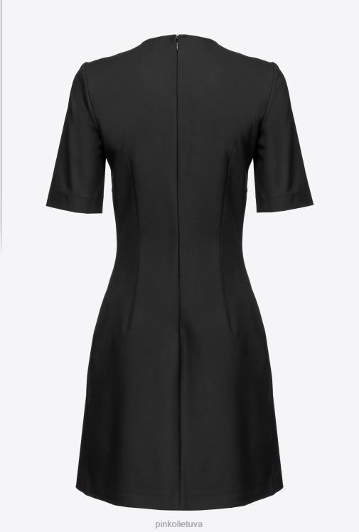 trumpos suknelės | DH06P157 suvarstoma korsetinė suknelė Pinko limuzinas juodas