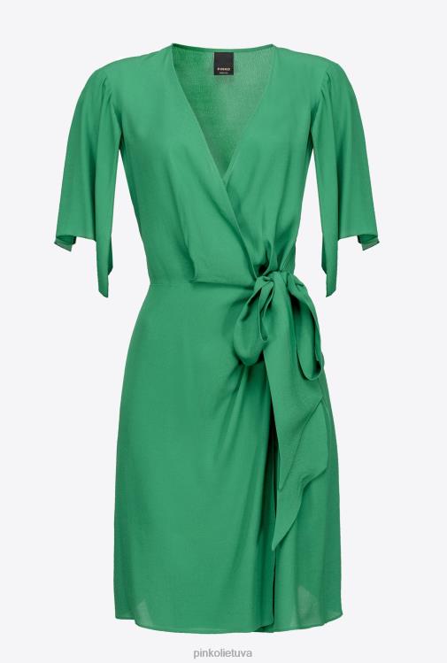 trumpos suknelės | DH06P161 marokaino krepinio vyniojimo suknelė Pinko amazonė