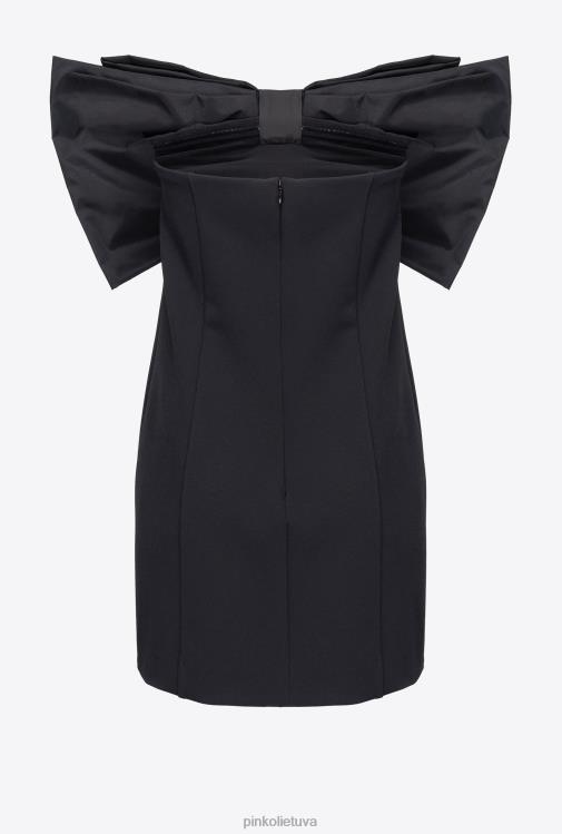 trumpos suknelės | DH06P180 mini suknele su maxi lankeliu priekyje Pinko limuzinas juodas