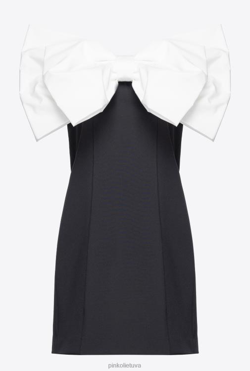 trumpos suknelės | DH06P181 mini suknele su maxi lankeliu priekyje Pinko juoda balta