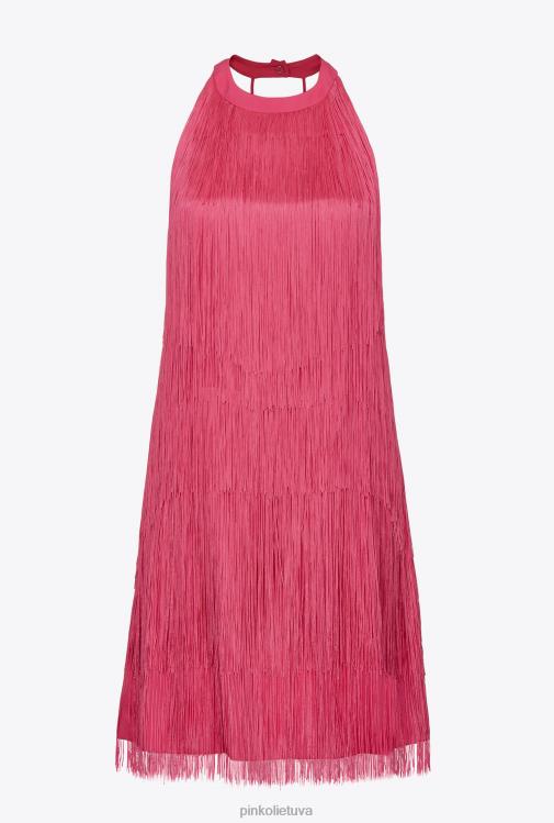 trumpos suknelės | DH06P189 mini suknelė su kutais Pinko fuksijos violetinė