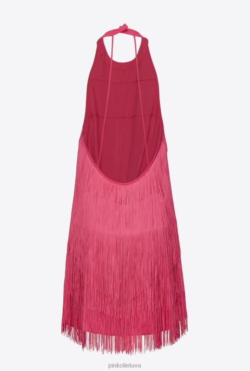 trumpos suknelės | DH06P189 mini suknelė su kutais Pinko fuksijos violetinė