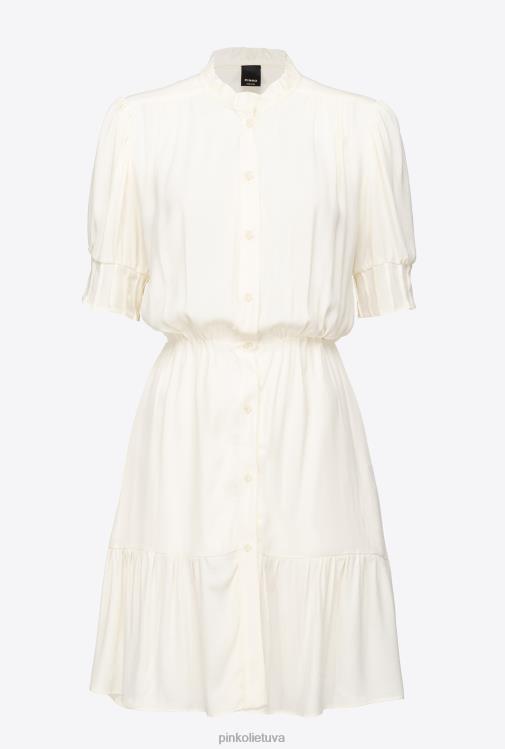 trumpos suknelės | DH06P18 mini marokaininė suknelė Pinko meringu baltas
