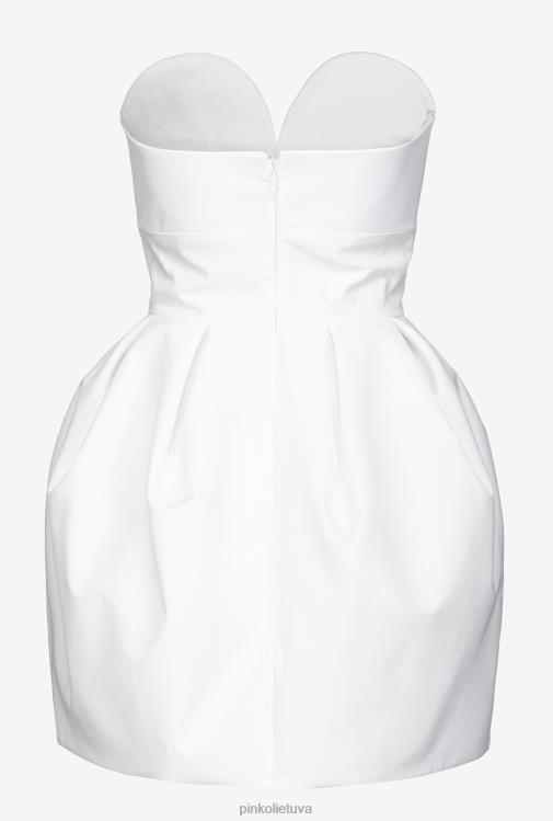 trumpos suknelės | DH06P208 Galleria taftos mini balioninė suknelė Pinko beveik baltas