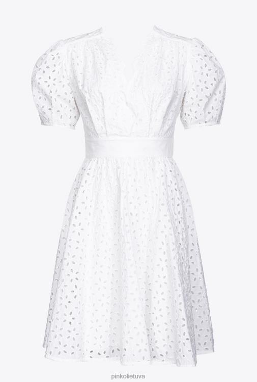 trumpos suknelės | DH06P58 mini suknelė su broderie anglaise Pinko ryškiai balta