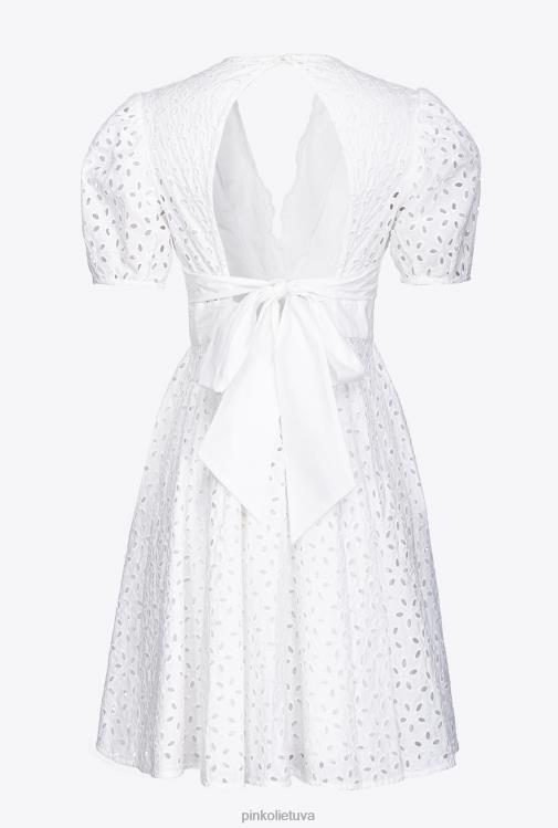 trumpos suknelės | DH06P58 mini suknelė su broderie anglaise Pinko ryškiai balta