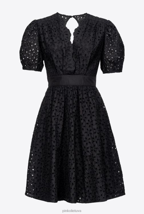 trumpos suknelės | DH06P59 mini suknelė su broderie anglaise Pinko limuzinas juodas