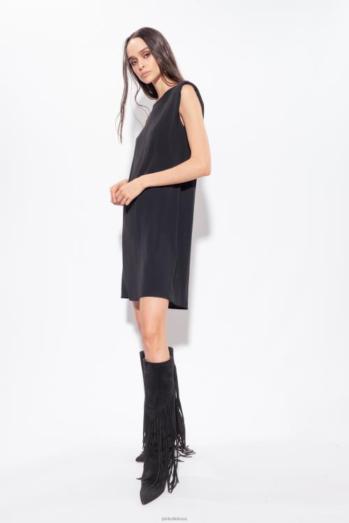 trumpos suknelės | DH06P61 suknele su dirželiu Pinko limuzinas juodas