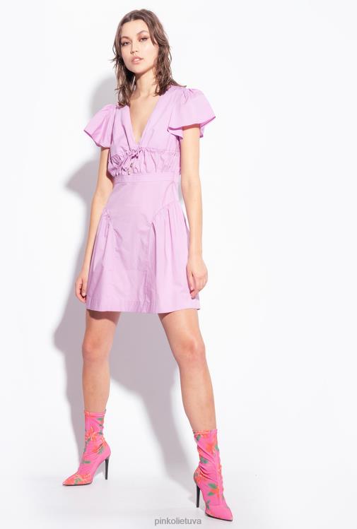 trumpos suknelės | DH06P93 Poplino mini suknelė Pinko dk šafranas