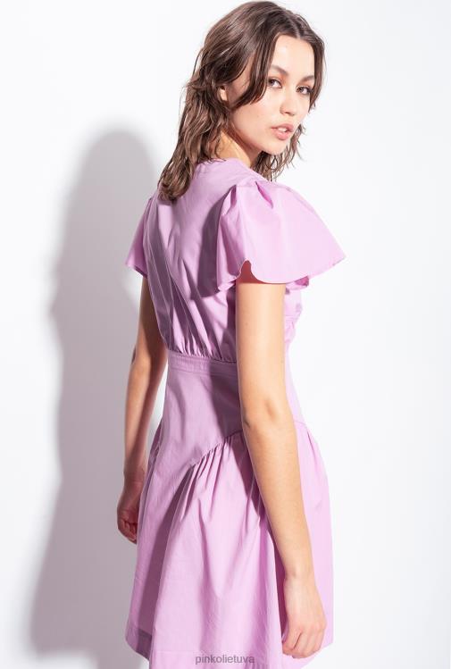 trumpos suknelės | DH06P93 Poplino mini suknelė Pinko dk šafranas