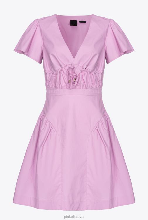 trumpos suknelės | DH06P93 Poplino mini suknelė Pinko dk šafranas