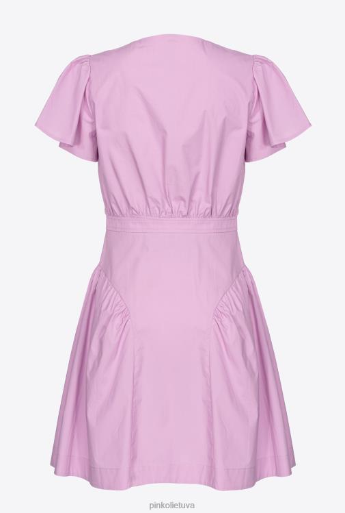 trumpos suknelės | DH06P93 Poplino mini suknelė Pinko dk šafranas