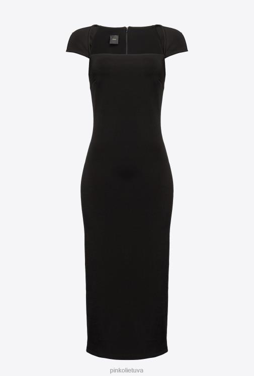 vidutinio ilgio suknelės | DH06P120 ilga, paprasta, prigludusi suknelė Pinko limuzinas juodas