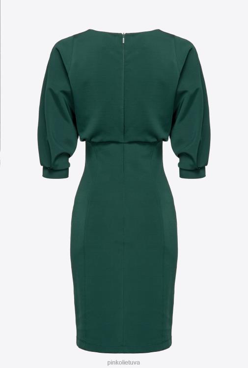 vidutinio ilgio suknelės | DH06P214 midi suknelė su sijonu Pinko ponderosa žalia