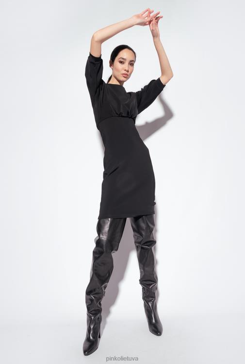 vidutinio ilgio suknelės | DH06P215 midi suknelė su sijonu Pinko limuzinas juodas