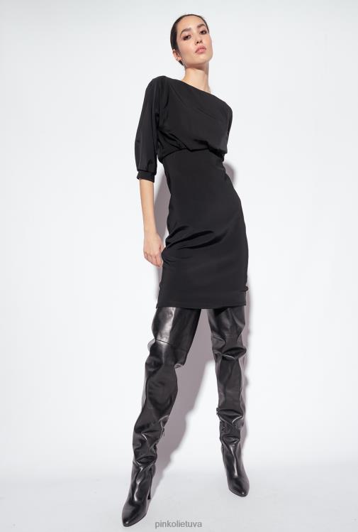 vidutinio ilgio suknelės | DH06P215 midi suknelė su sijonu Pinko limuzinas juodas