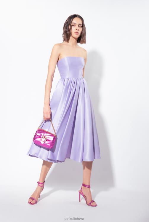 vidutinio ilgio suknelės | DH06P43 hercogienės midi suknelė Pinko alyvinė – tamsus šerbetas