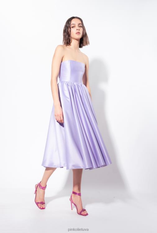 vidutinio ilgio suknelės | DH06P43 hercogienės midi suknelė Pinko alyvinė – tamsus šerbetas