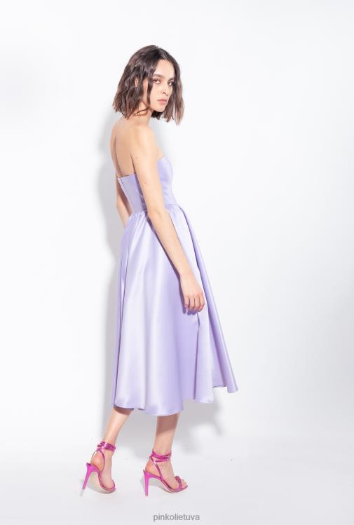 vidutinio ilgio suknelės | DH06P43 hercogienės midi suknelė Pinko alyvinė – tamsus šerbetas