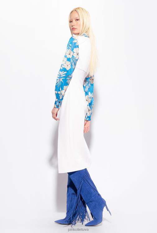 vidutinio ilgio suknelės | DH06P77 midi suknelė su skeltuku Pinko debesėlis rožinis