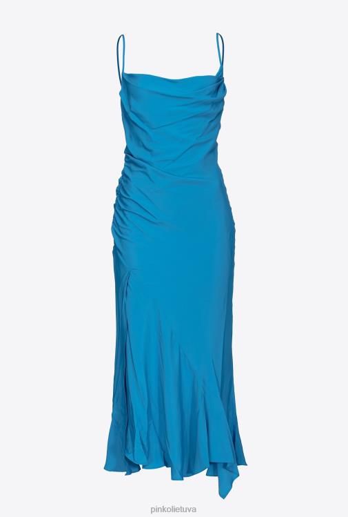 vidutinio ilgio suknelės | DH06P81 šilko mišinio suknelė Pinko direktorius mėlynas