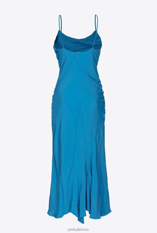 vidutinio ilgio suknelės | DH06P81 šilko mišinio suknelė Pinko direktorius mėlynas