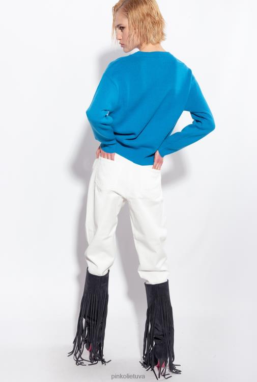 džemperiai | DH06P507 meilės paukščių megztinis Pinko direktorius mėlynas