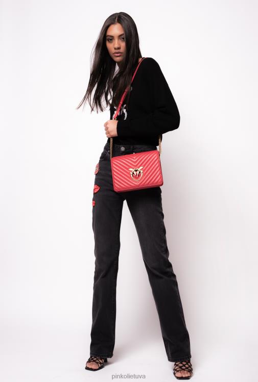 džemperiai | DH06P527 meilės paukščių megztinis Pinko juoda balta