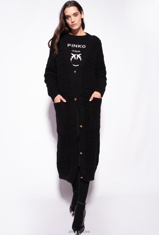 džemperiai | DH06P543 meilės paukščių megztinis Pinko juoda balta