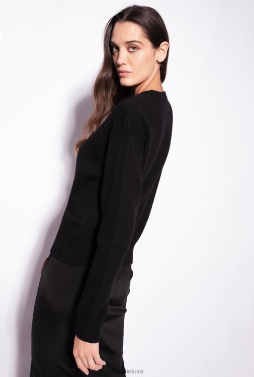 džemperiai | DH06P543 meilės paukščių megztinis Pinko juoda balta