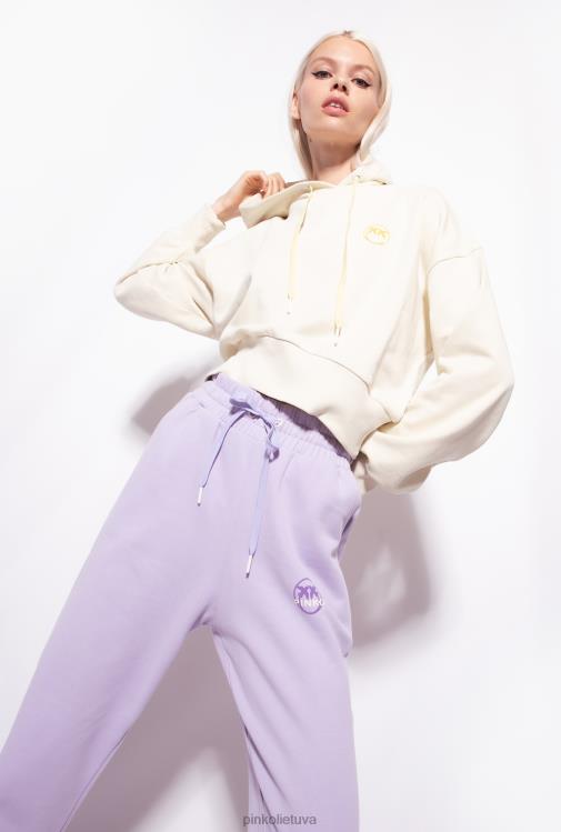 megztiniai | DH06P523 sutrumpintas megztinis su logotipo spauda Pinko sodo veja