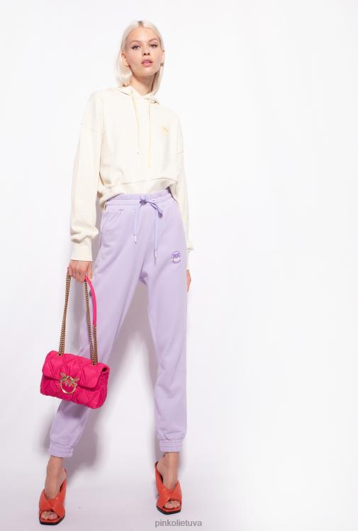 megztiniai | DH06P523 sutrumpintas megztinis su logotipo spauda Pinko sodo veja