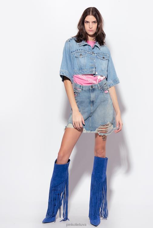 marškinėliai | DH06P343 marškinėliai su žvaigždės logotipu Pinko convolvulus rožinė