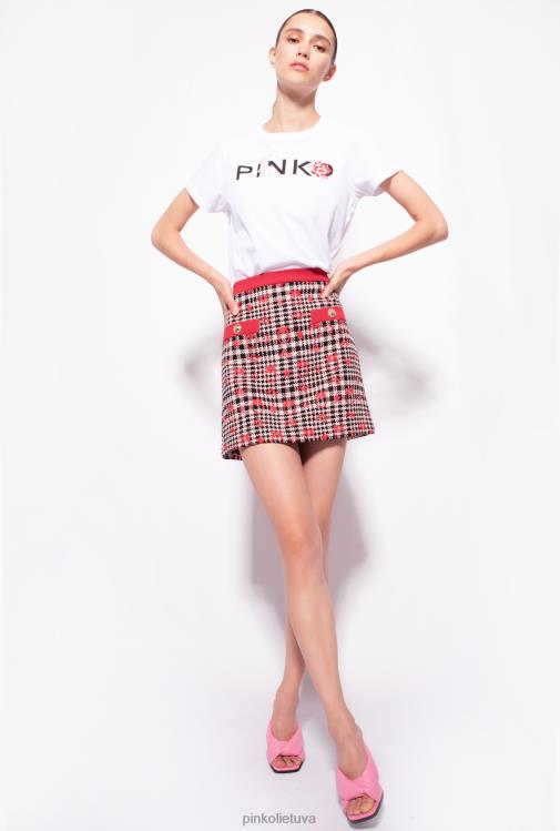 marškinėliai | DH06P363 triušio marškinėliai Pinko ryškiai balta