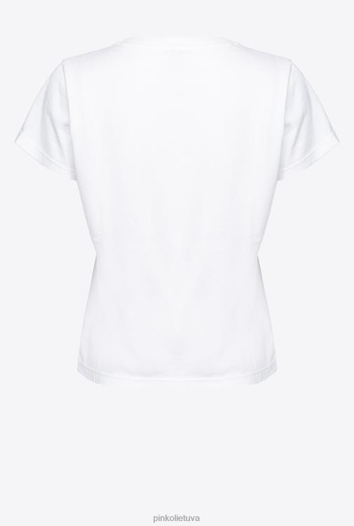 marškinėliai | DH06P363 triušio marškinėliai Pinko ryškiai balta