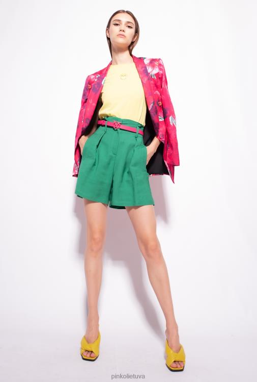 marškinėliai | DH06P401 marškinėliai su logotipu Pinko šilta alyvuogių žalia