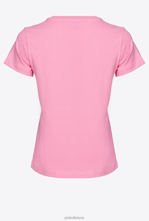 marškinėliai | DH06P404 marškinėliai su logotipu Pinko convolvulus rožinė