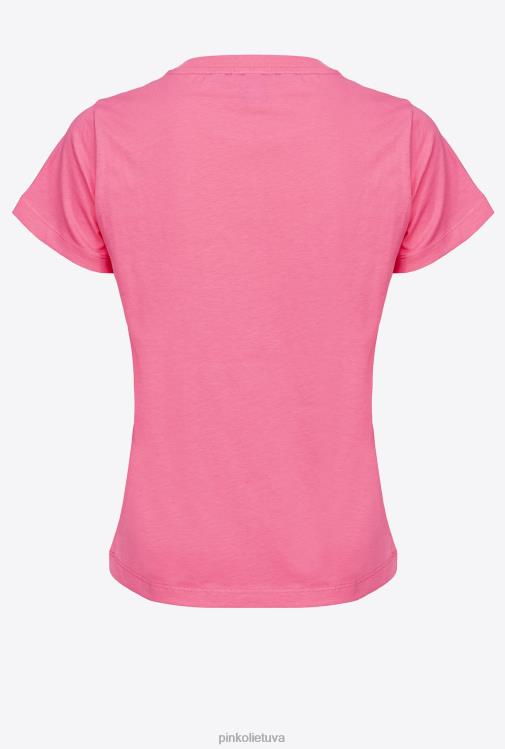 marškinėliai | DH06P409 marškinėliai su mikro Pinko ryški rausva spalva