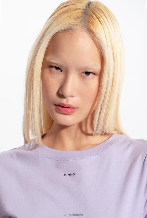 marškinėliai | DH06P410 marškinėliai su mikro Pinko alyvinė – šviesus šerbetas
