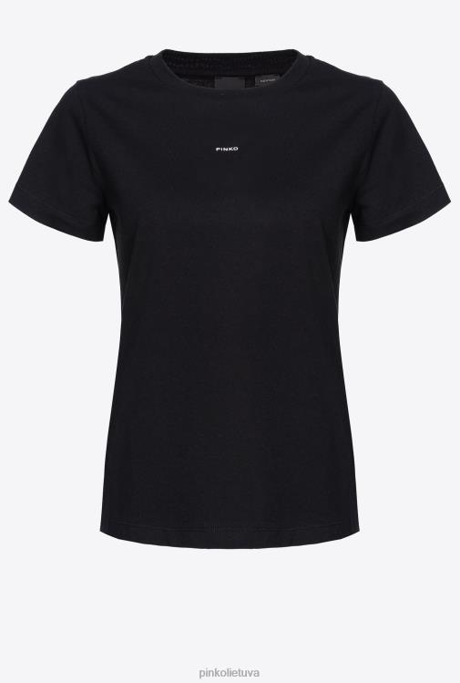 marškinėliai | DH06P412 marškinėliai su mikro Pinko limuzinas juodas