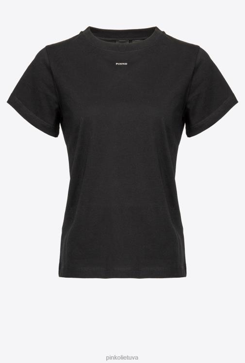 marškinėliai | DH06P485 marškinėliai su mikro Pinko limuzinas juodas