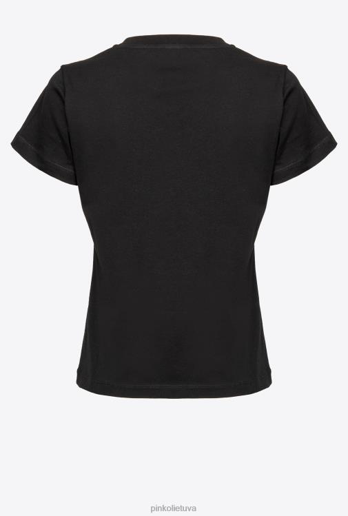 marškinėliai | DH06P485 marškinėliai su mikro Pinko limuzinas juodas