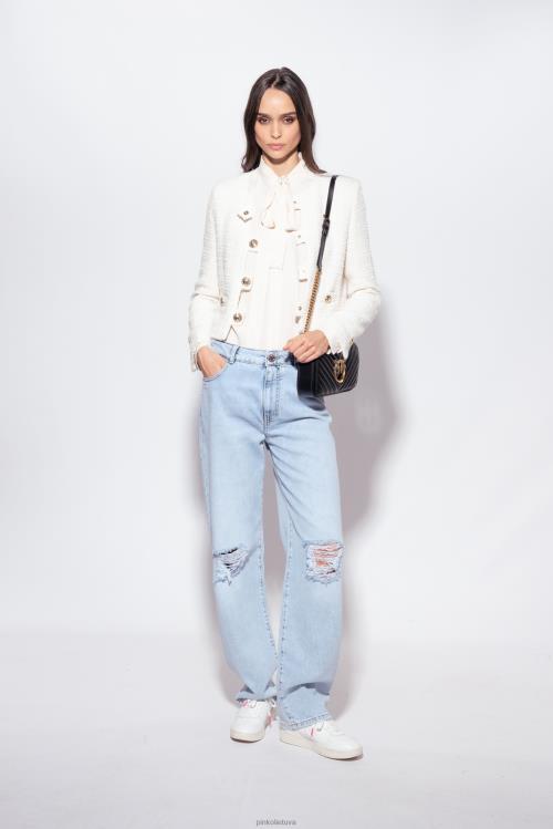 marškiniai | DH06P231 šilko mišinio pūlingi marškinėliai Pinko rožinis dūmas baltas