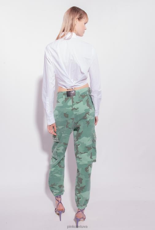 marškiniai | DH06P234 apkarpyti poplino marškiniai Pinko ryškiai balta