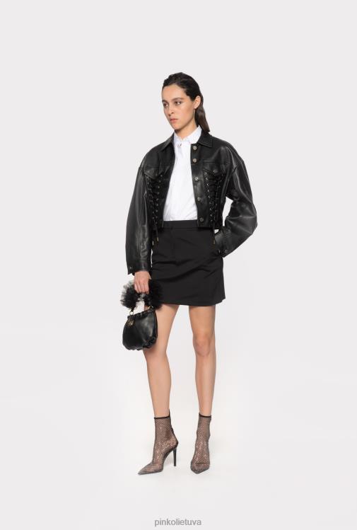 marškiniai | DH06P236 per dideli siuvinėti marškiniai Pinko ryškiai balta