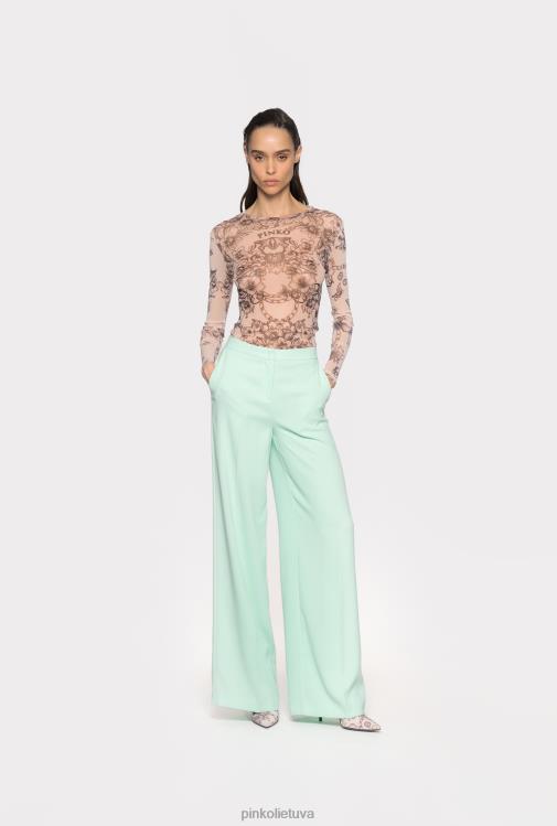 megztiniai | DH06P361 ilgomis rankovėmis viršus su tatuiruotėmis Pinko nuogas/juodas