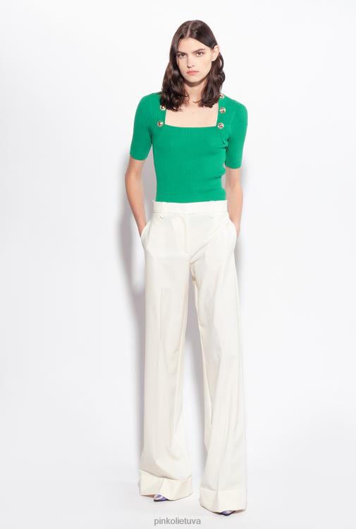 megztiniai | DH06P491 megztas šonkaulių viršus su auksinėmis sagomis Pinko amazonė