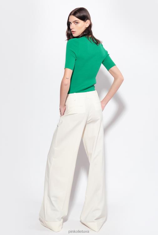 megztiniai | DH06P491 megztas šonkaulių viršus su auksinėmis sagomis Pinko amazonė