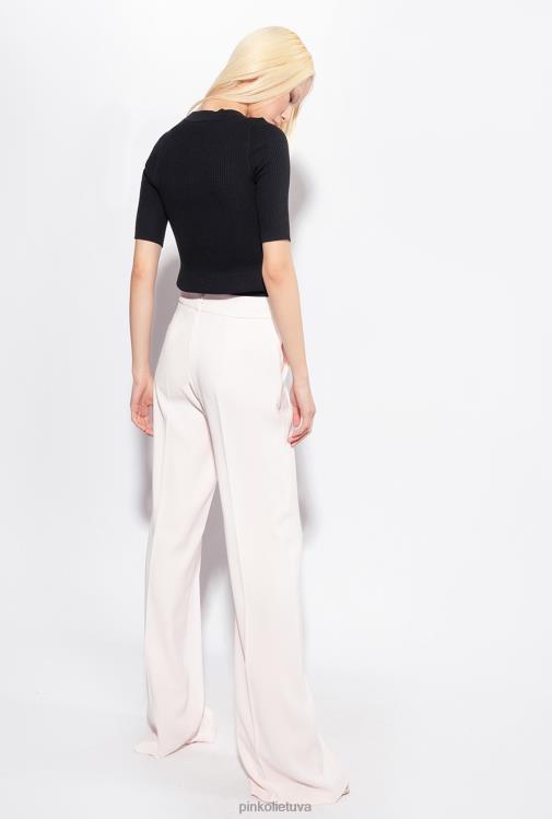 megztiniai | DH06P492 megztas šonkaulių viršus su auksinėmis sagomis Pinko limuzinas juodas